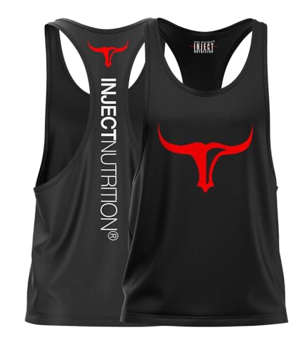Inject Nutrition Canotte Canotta Red Torus Nero Cotone