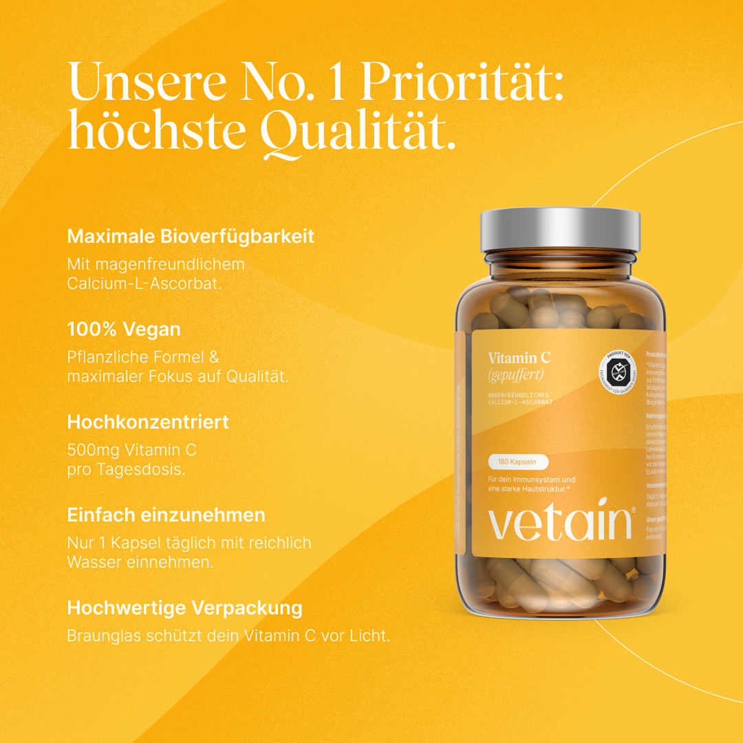 Vetain Buffered Vitamin C vitamina C tamponata 365 capsule