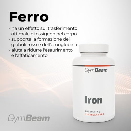 GymBeam Ferro Vegano Capsule Integratore Energia