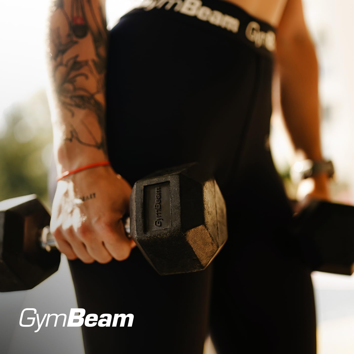 GymBeam Manubrio Esagonale 35 kg Gomma Acciaio Palestra