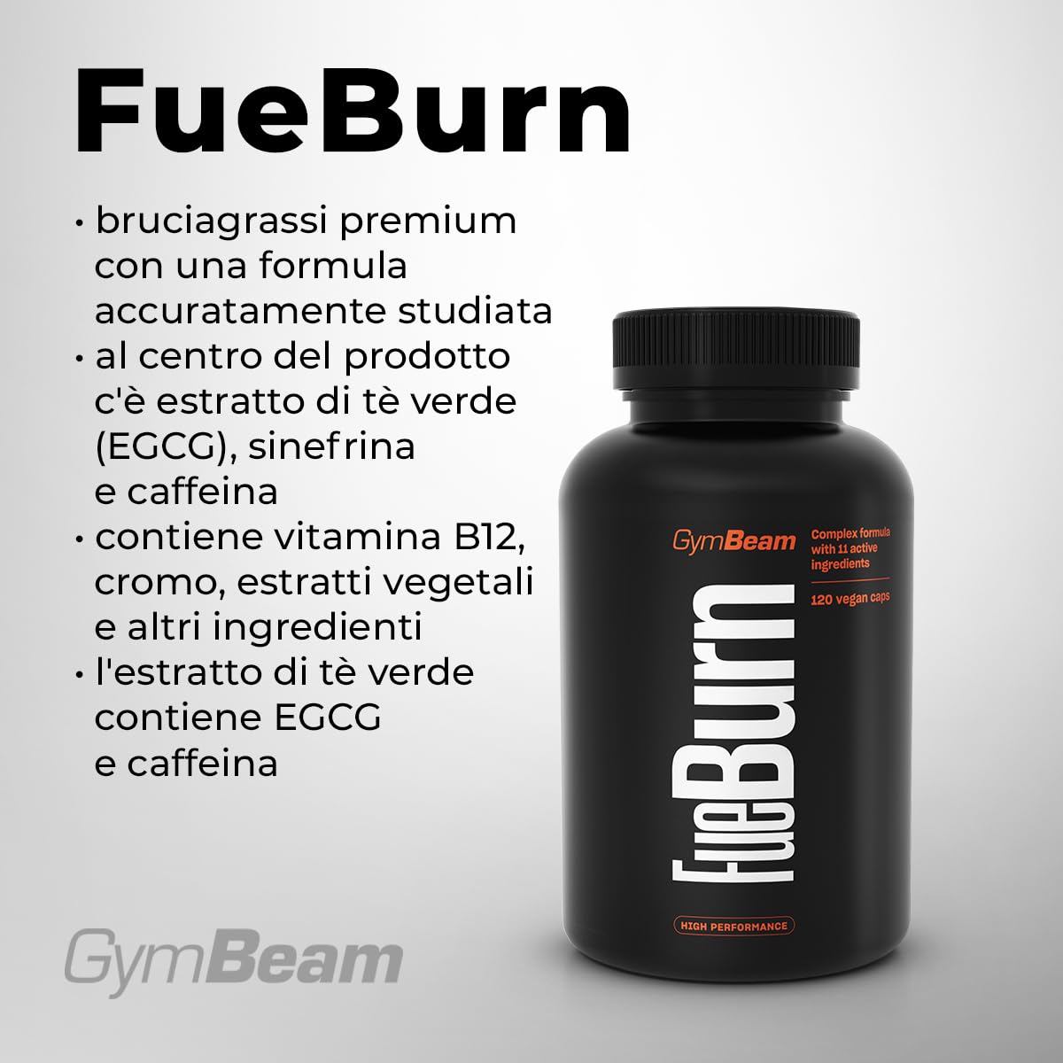 GymBeam FueBurn Bruciagrassi 60 Capsule Termogenico