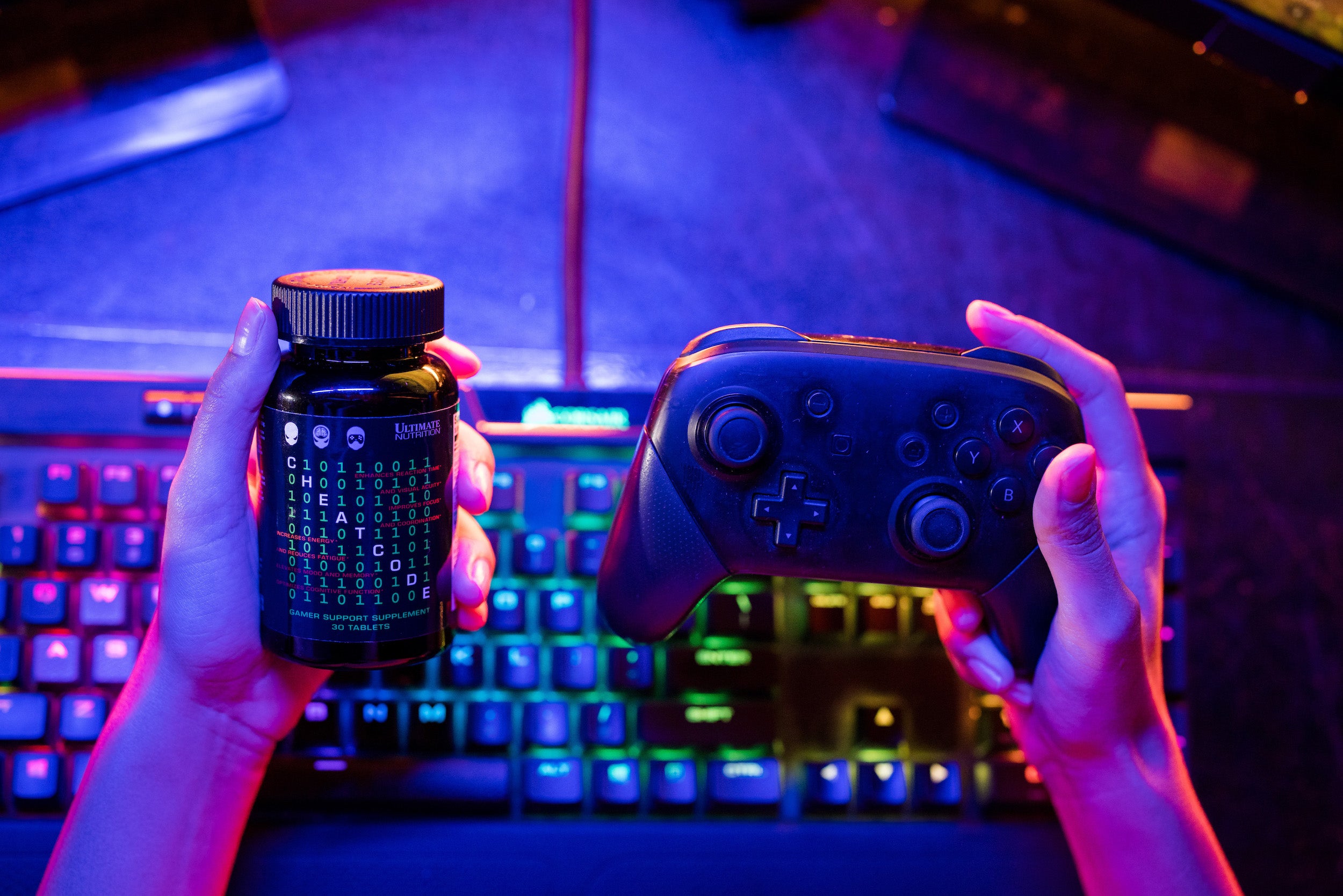 Ultimate Nutrition Cheat Code integratore gaming sample