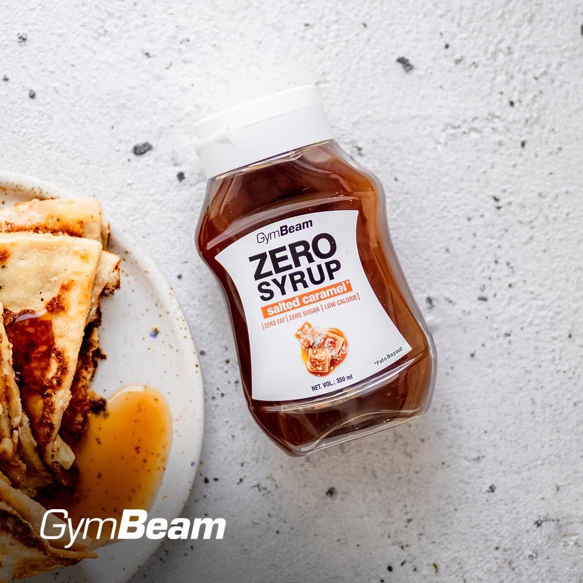 GymBeam Alimentazione Sciroppo ZERO dolcificante 350 ml salted caramel