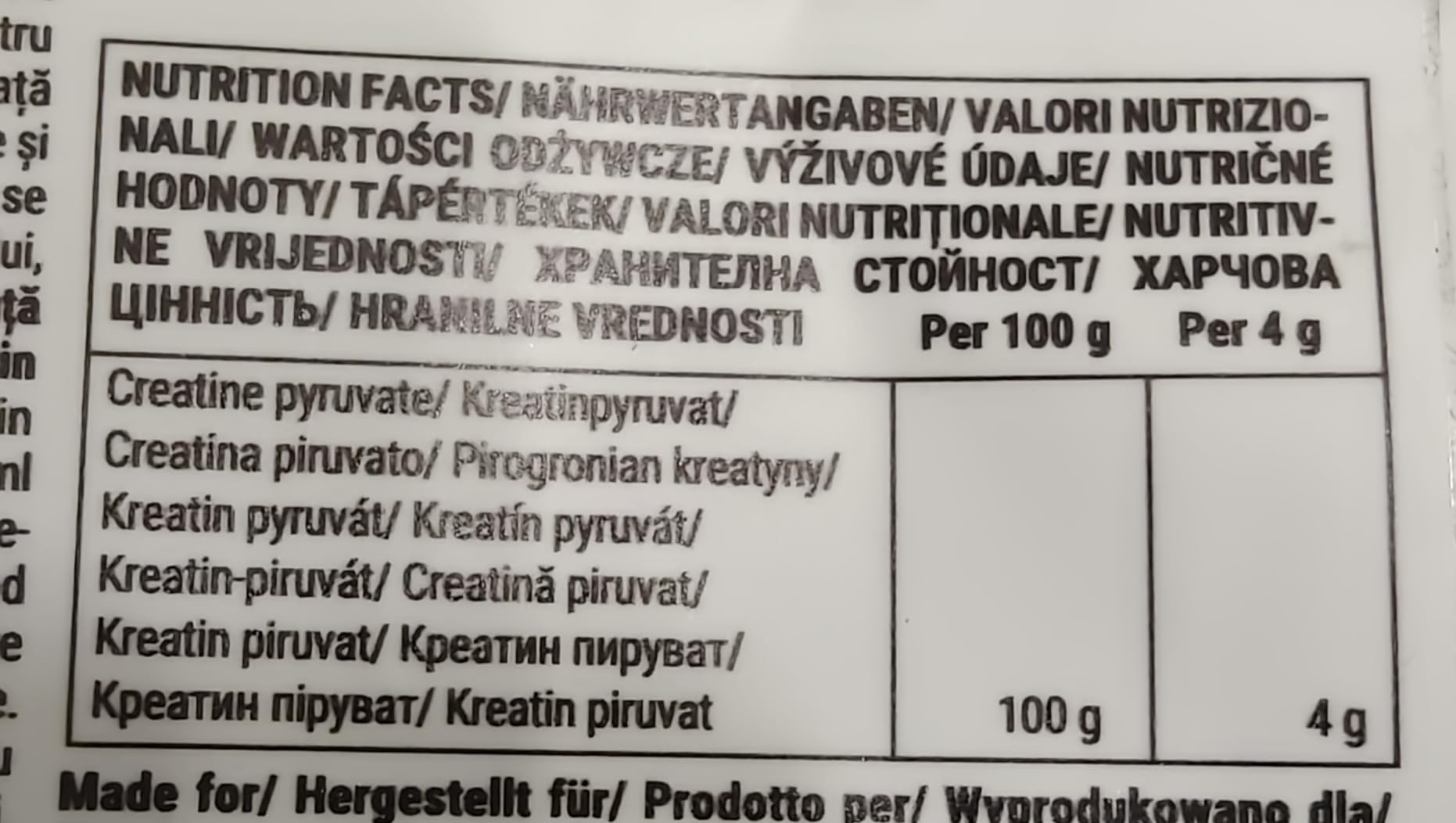 GymBeam Creatina Piruvato Monoidrato Polvere Forza
