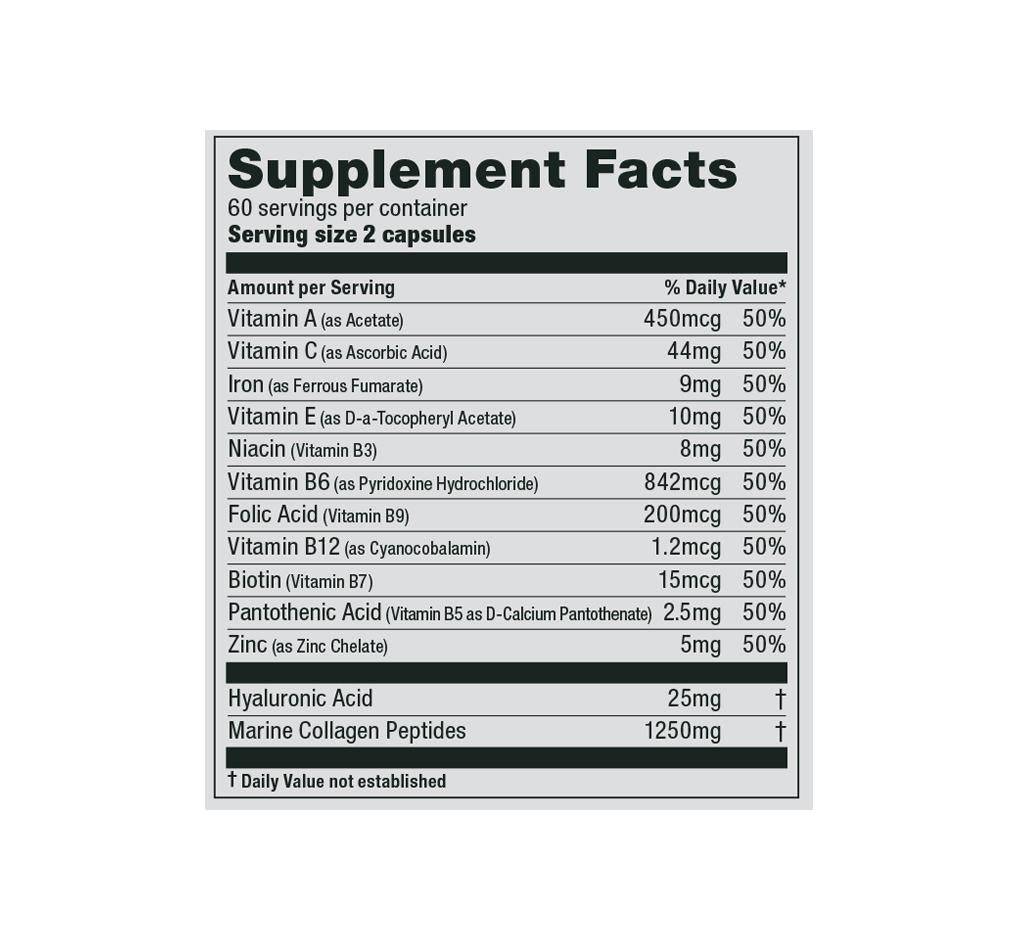 Ultimate Nutrition Hair Skin Nails integratore collagene marino biotina