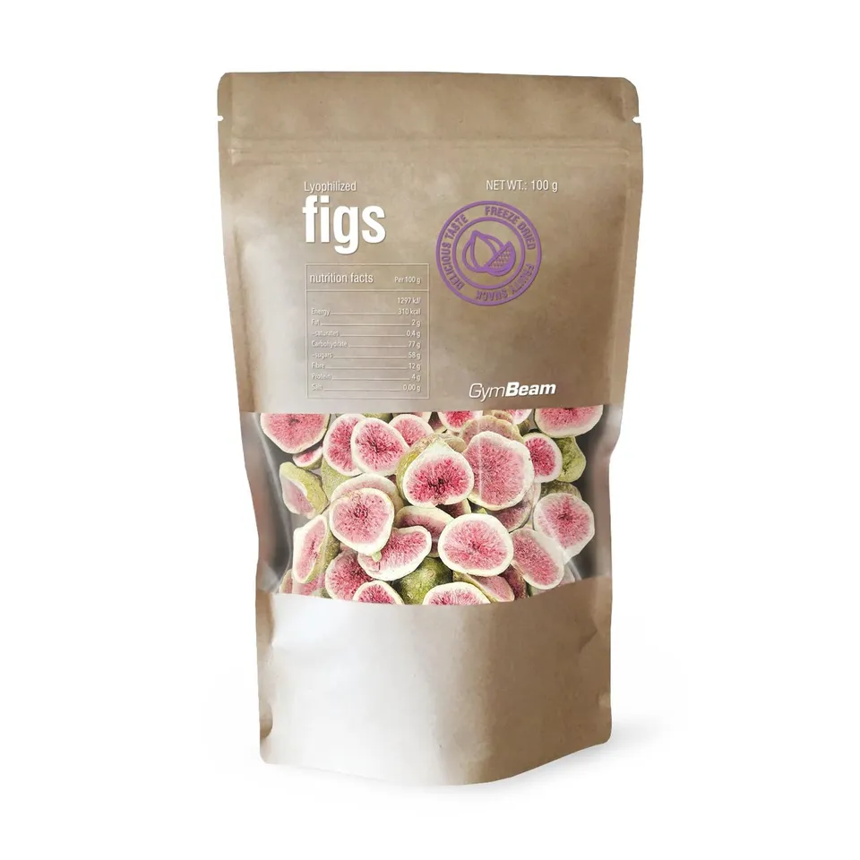 GymBeam Fichi Liofilizzati 100g Frutta Croccante Senza Zuccheri