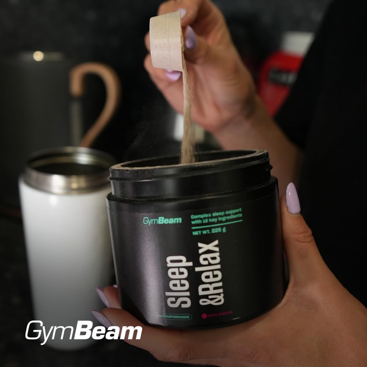 GymBeam Sleep & Relax Integratore Sonno 225 g Gusto Cocomero Magnesio