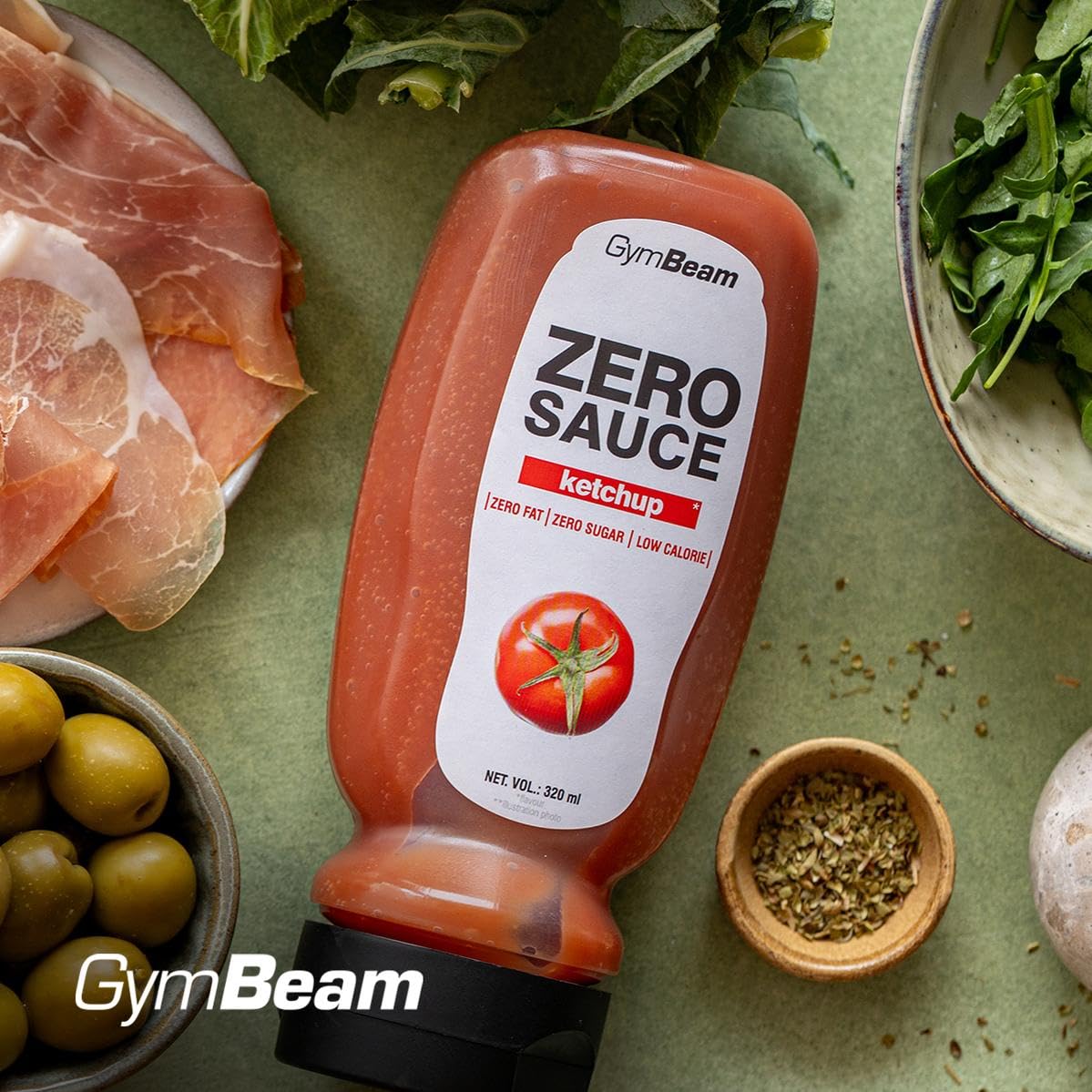 GymBeam Alimentazione Ketchup Zero salsa 320 ml vegano senza zucchero