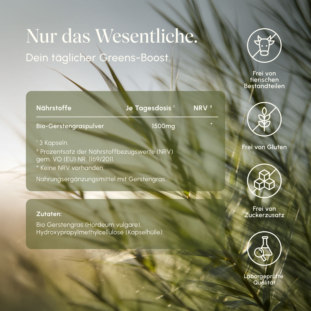 Vetain Barley Grass Integratore 180 Capsule Vegano BIO
