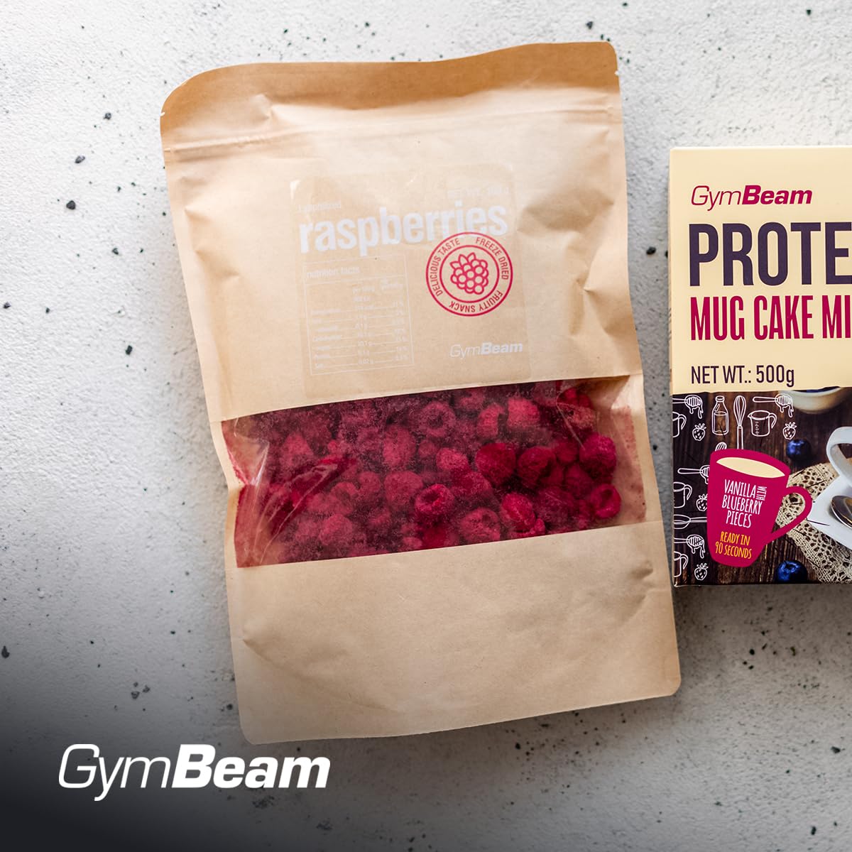 GymBeam Lamponi Liofilizzati Frutta Liofilizzata 100 g Senza Zuccheri
