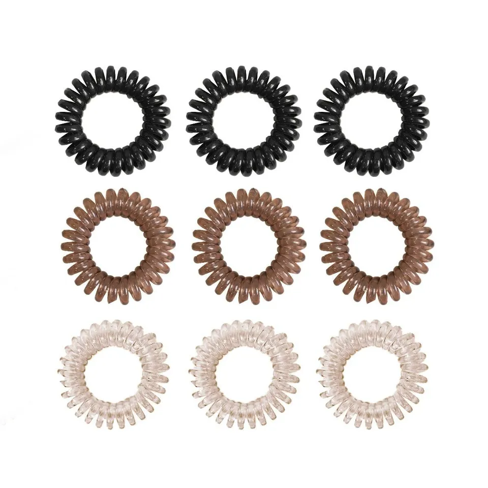 GymBeam Elastici Spirale Capelli 9 pezzi Poliuretano