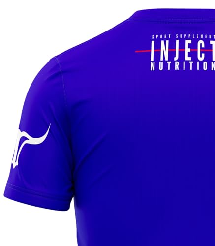 Inject Nutrition T-Shirt Torus maglietta 100% cotone blu logo Torus