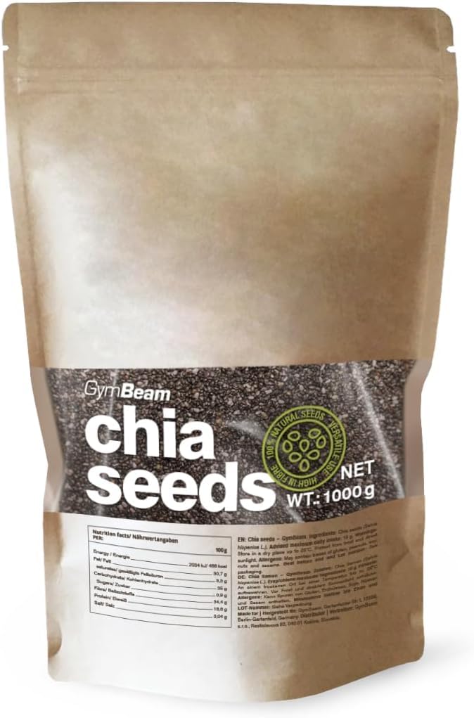GymBeam Alimentazione Semi di Chia superfood 900g vegani