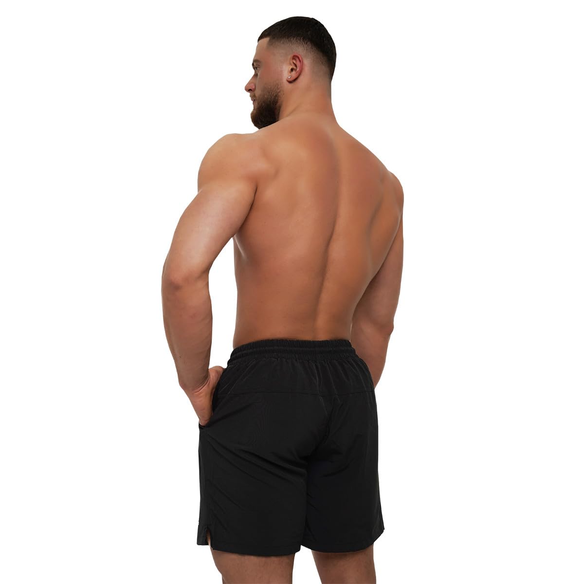 GymBeam Costume da Bagno Uomo Black boxer mare nero