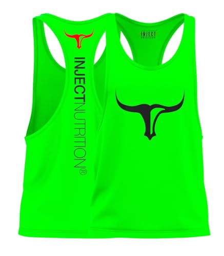 INJECT NUTRITION Green Tank Top Black Torus canotta verde unisex