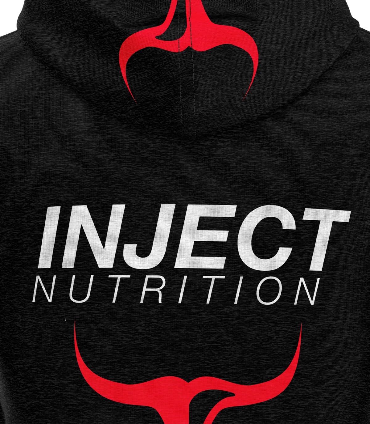INJECT NUTRITION Felpe ZIP Felpa Cappuccio Zip Felpata Nera