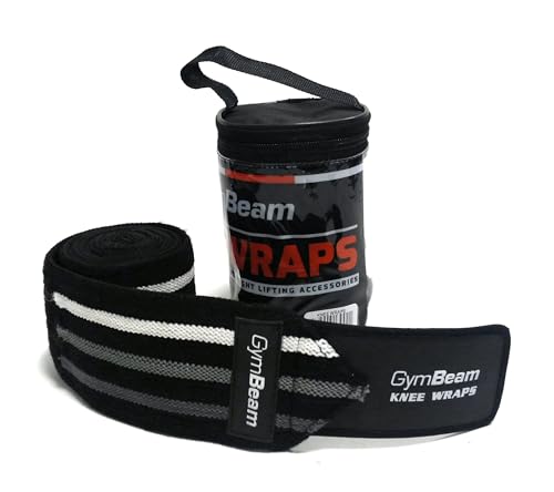 GymBeam Fasce Ginocchio Elastiche 2 Pezzi Velcro Palestra