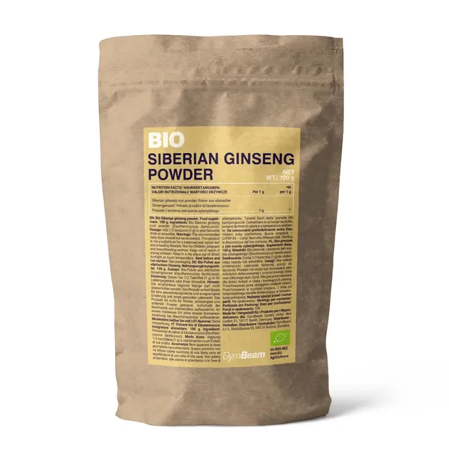 GymBeam Ginseng Siberiano Bio Polvere Vegana Energia