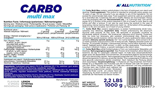 AllNutrition Carbo Multi Max Carboidrati 1000 g Limone