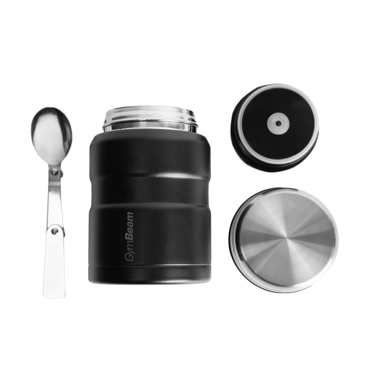 GymBeam Contenitore Termico 500 ml Acciaio con Cucchiaio