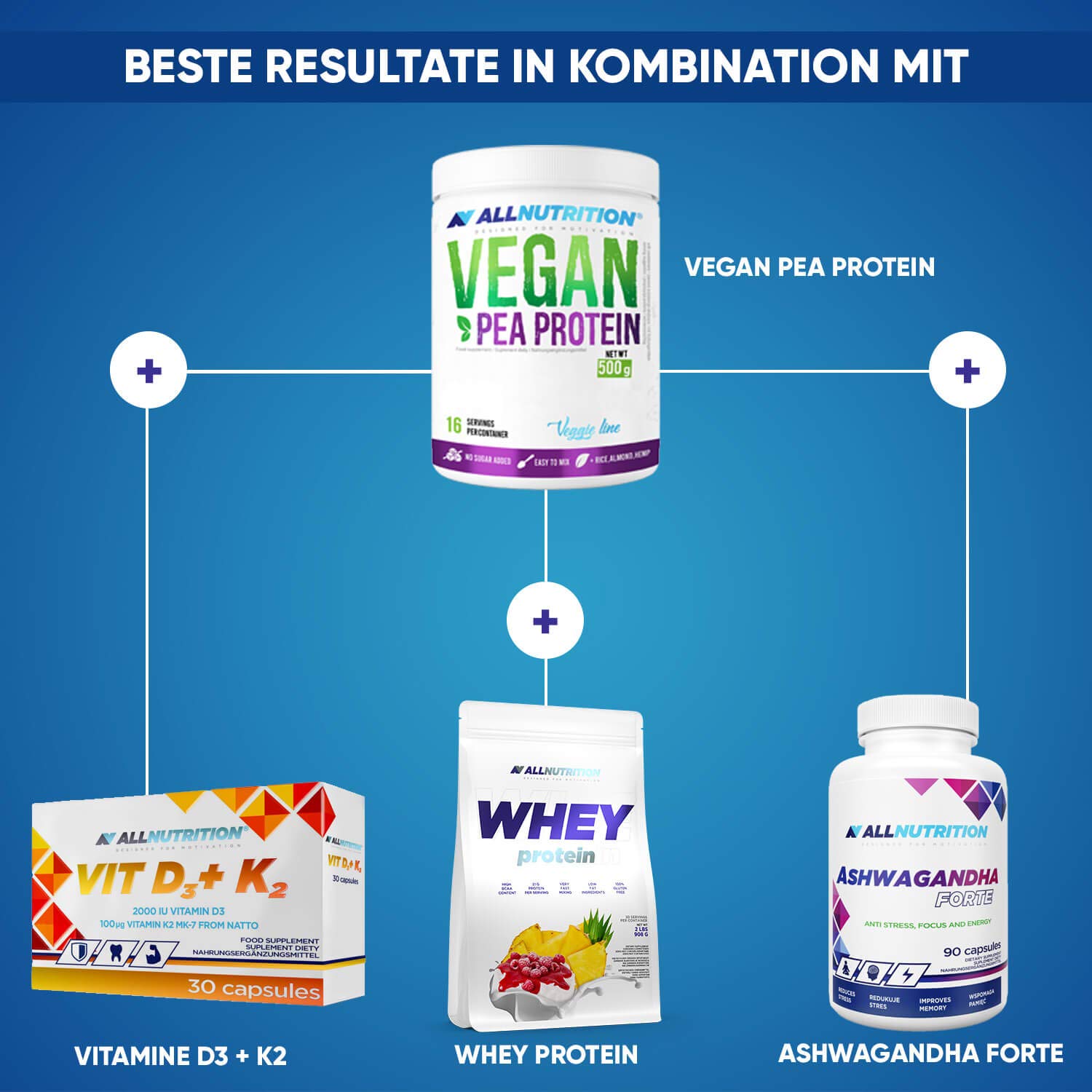 AllNutrition Pea Protein Vaniglia 500g Vegane