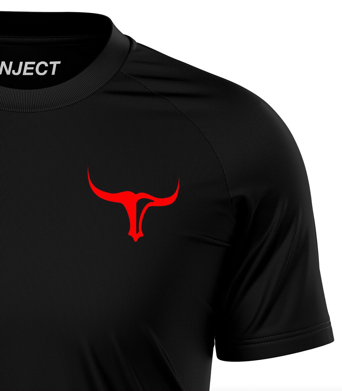 Inject Nutrition T-Shirt da Allenamento Maglietta Nera Poliestere