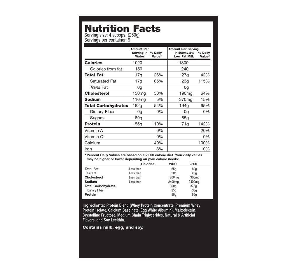 Ultimate Nutrition Muscle Juice 2544 gainer vaniglia 2,25 kg