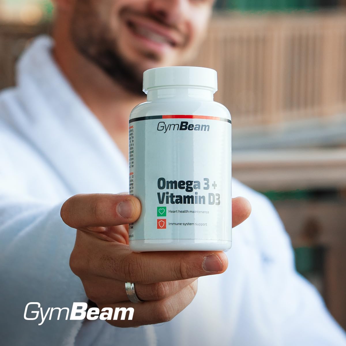GymBeam Grassi Sani Omega 3 D3 90 capsule EPA DHA cuore