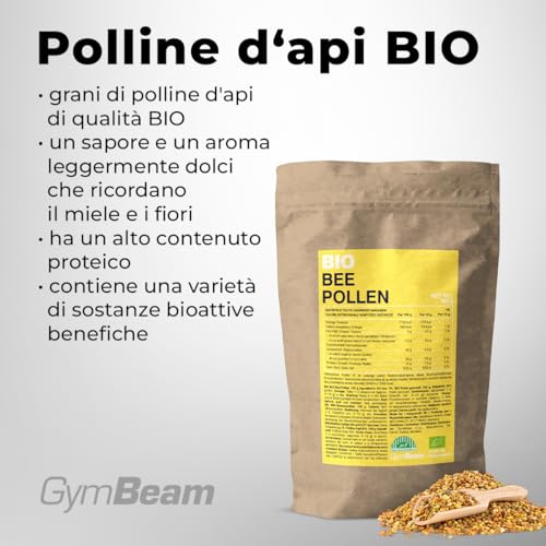 GymBeam Polline d’Api BIO superfood 100 g proteine