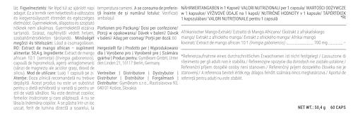 GymBeam Mango Africano 10:1 Capsule Vegane Gestione Peso