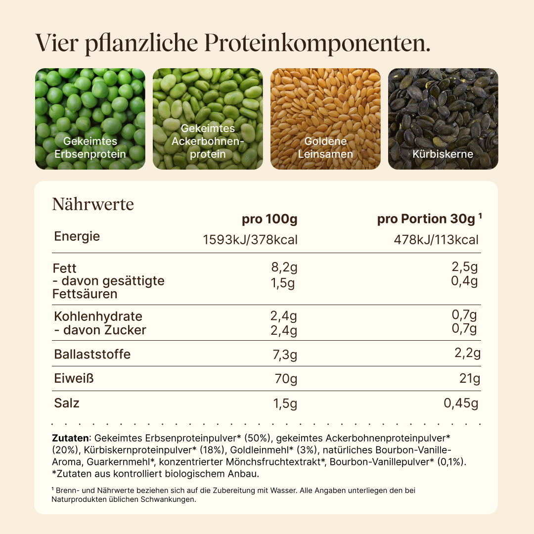 Vetain Proteine Vegane in Polvere Vaniglia Bio 540 g