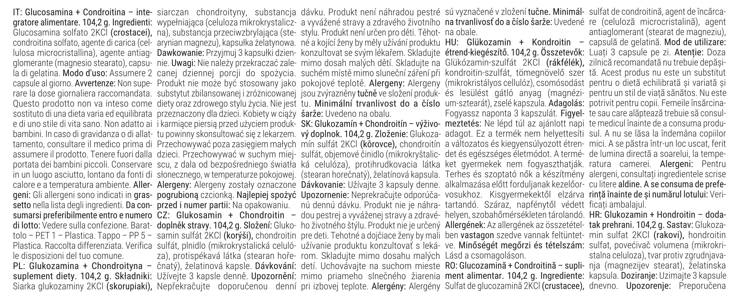 GymBeam Glucosamina Condroitina Capsule Articolazioni