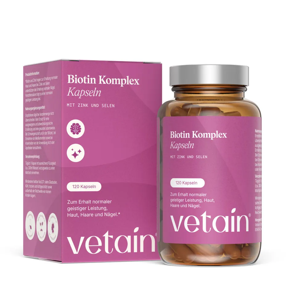 Vetain Biotin Complex Biotina Capsule Capelli Pelle 120 Pezzi
