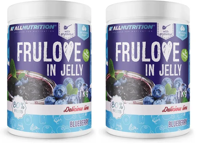AllNutrition FRULOVE Marmellata mirtillo 1000 g senza zucchero 80% frutta