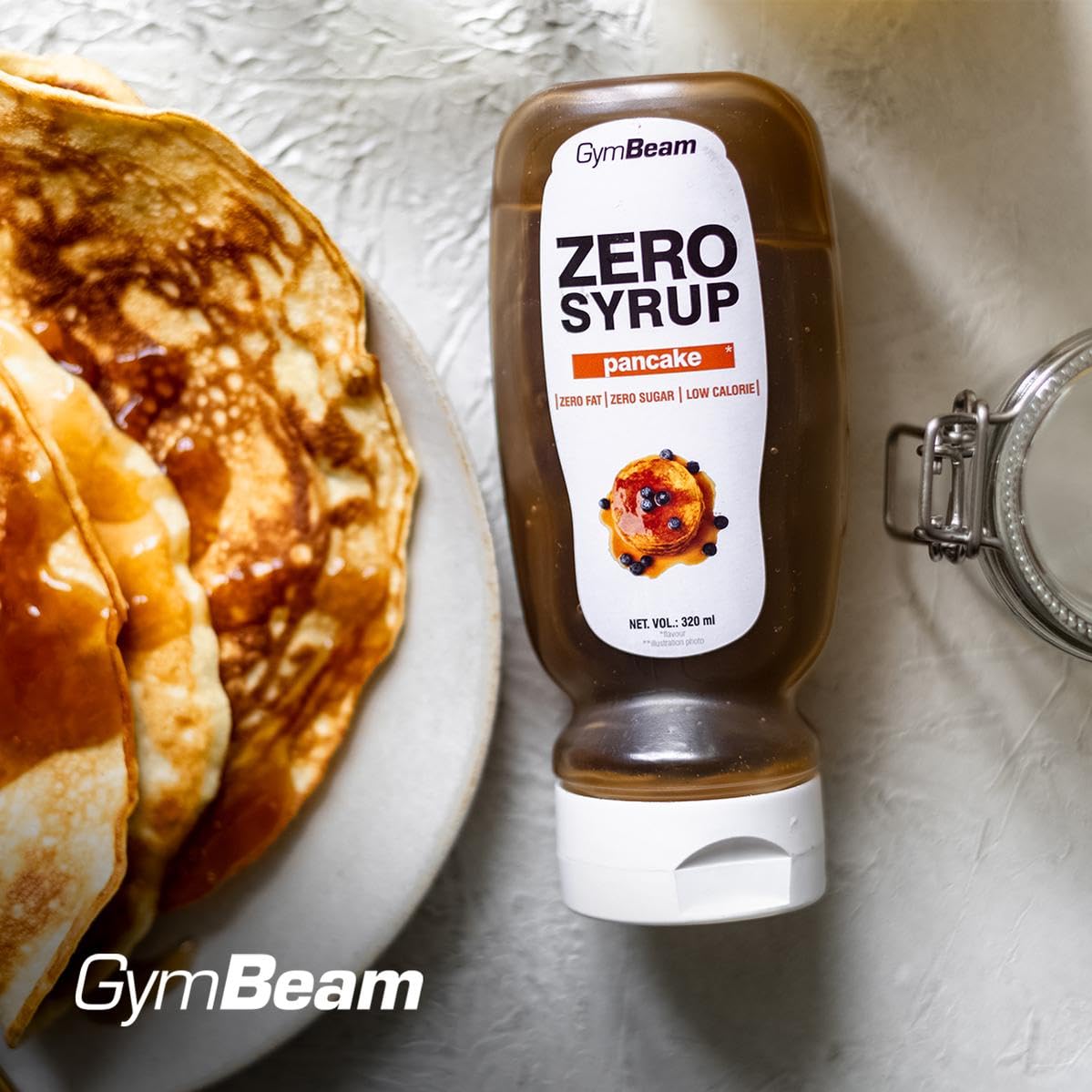 GymBeam Sciroppo Zero sciroppo pancake 320 ml zero zuccheri