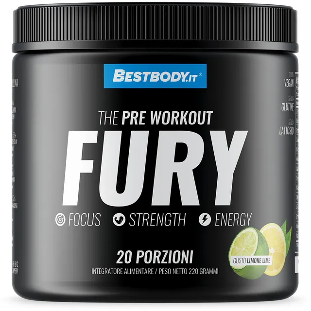 Best Body Performance Fury Original Pre Workout 220g Limone