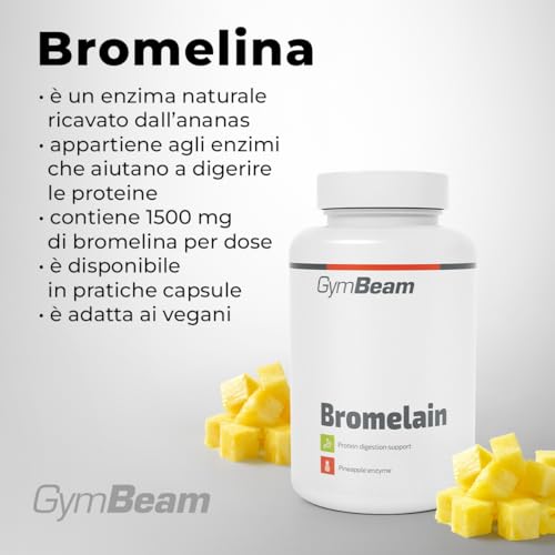 GymBeam Bromelina 1500 mg capsule 90 pz vegane digestione