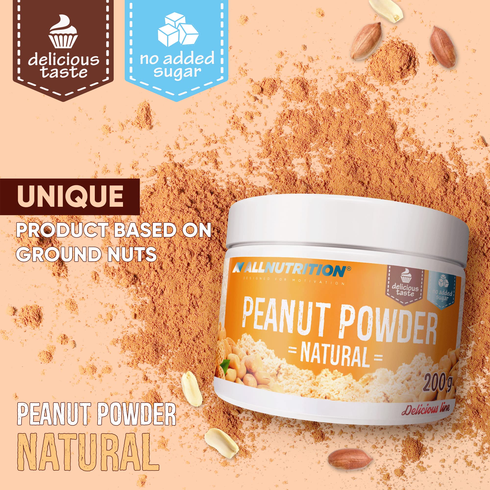 AllNutrition polvere arachidi naturale 200 g 50% proteine