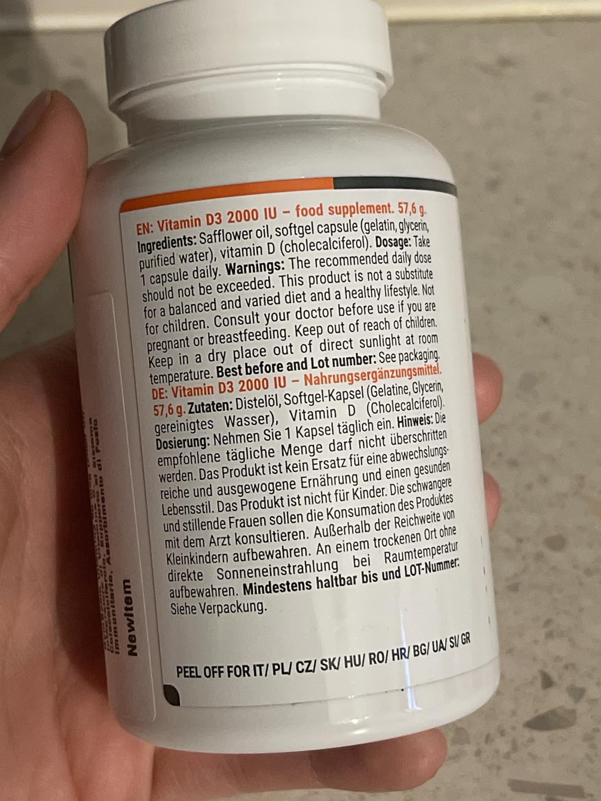 GymBeam Vitamina D3 2000 UI Capsule 60 cps ossa