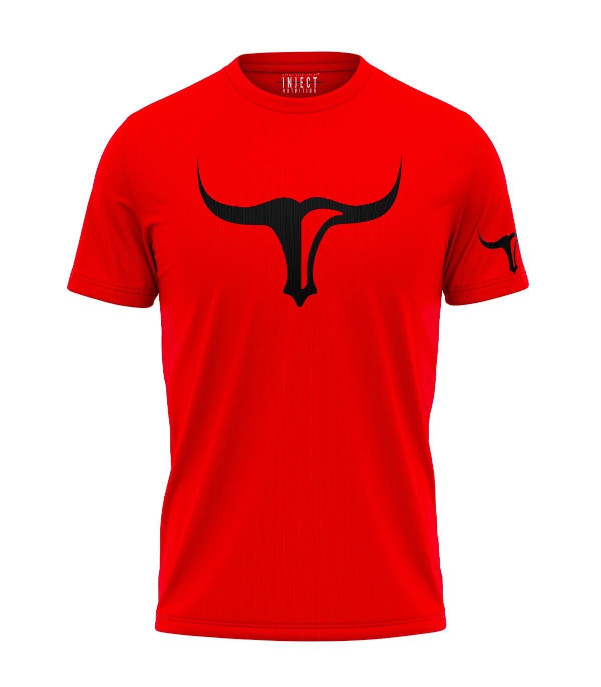 Inject Nutrition T-Shirt Sportiva Maglietta Rossa Cotone 100% 155g