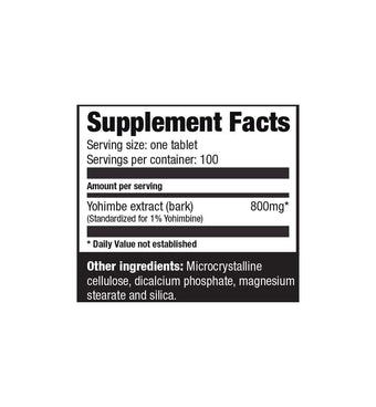 Ultimate Nutrition Yohimbe estratto capsule metabolismo peso
