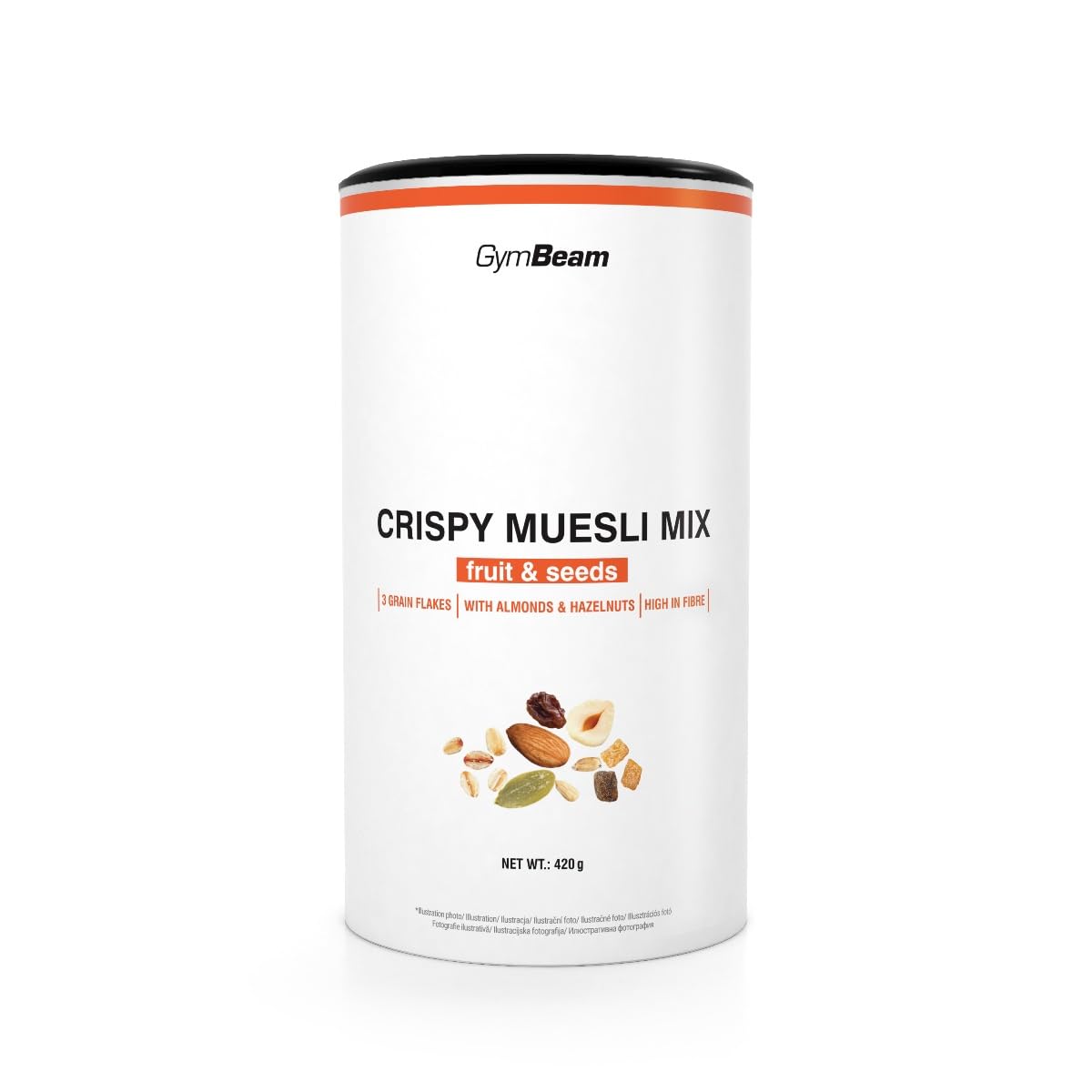 GymBeam Crispy Muesli Mix Cioccolato Bianco Frutta 420g