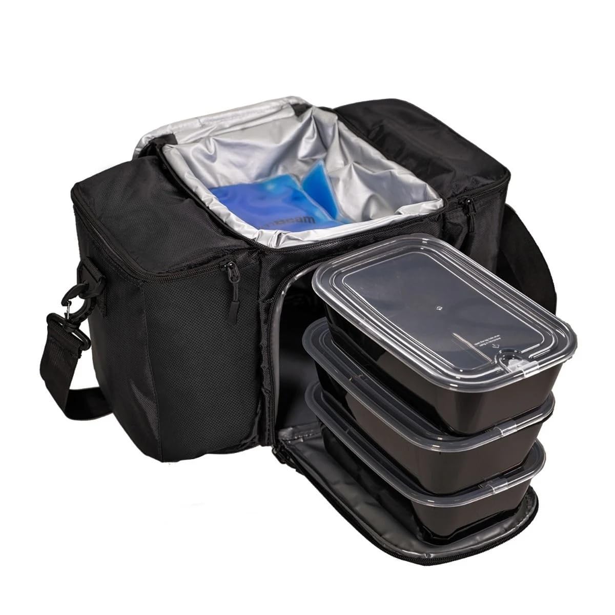 GymBeam Borsa Termica Grande Alimenti con Contenitori e Gel