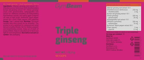 GymBeam Triple Ginseng Complex Integratore Vegano Energia