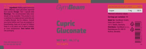GymBeam Gluconato di Rame Capsule 90 cps Capelli