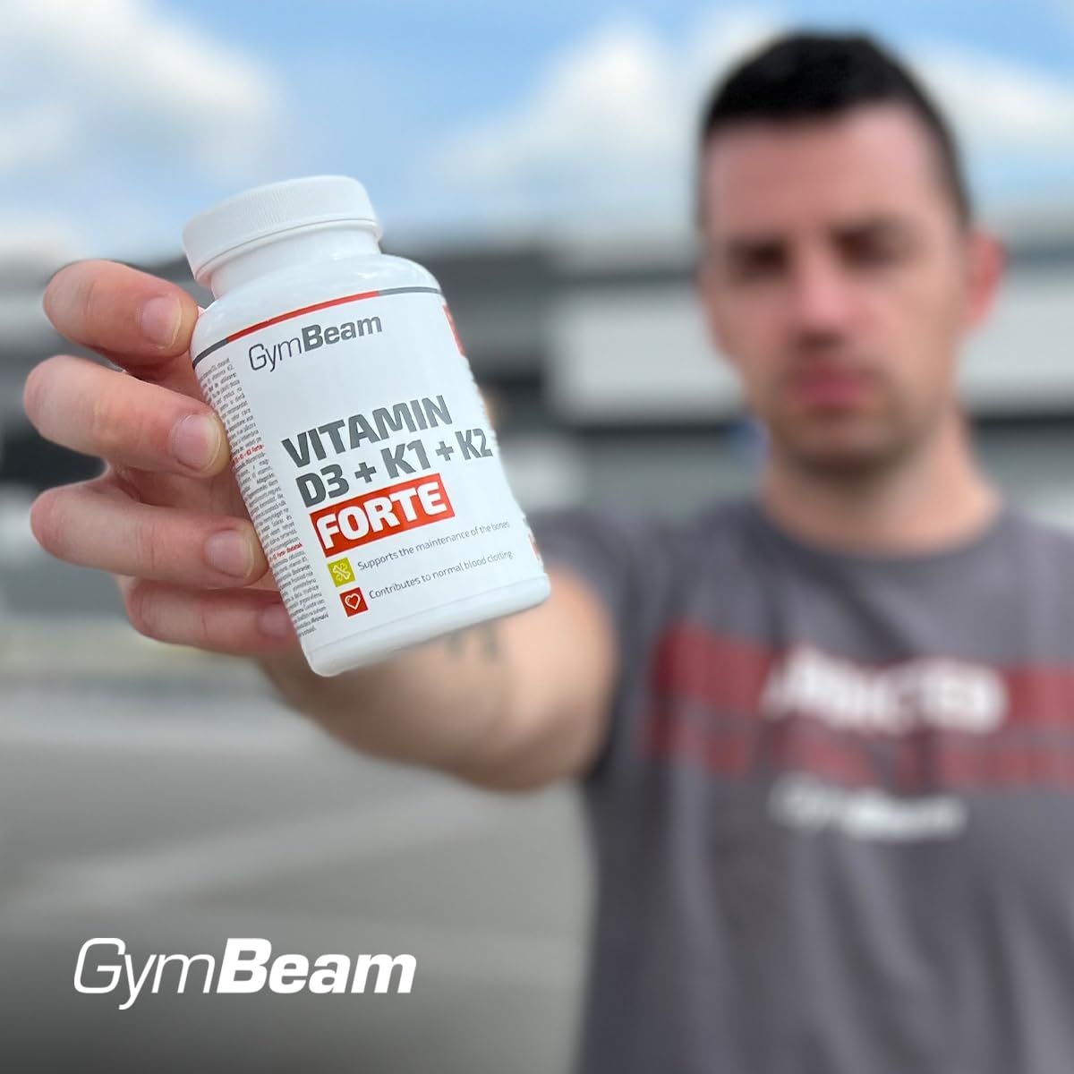 GymBeam Vitamina D3+K1+K2 2200 UI 60 Capsule Ossa