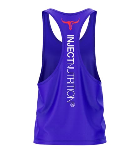 Inject Canotte Tank Top Blu Torus Rosso Unisex Palestra
