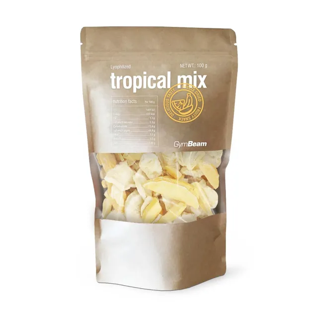 GymBeam Mix Frutta Liofilizzata Mango Banana Ananas 100 g