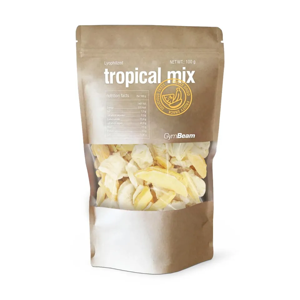 GymBeam Mix Frutta Liofilizzata Mango Banana Ananas 100 g