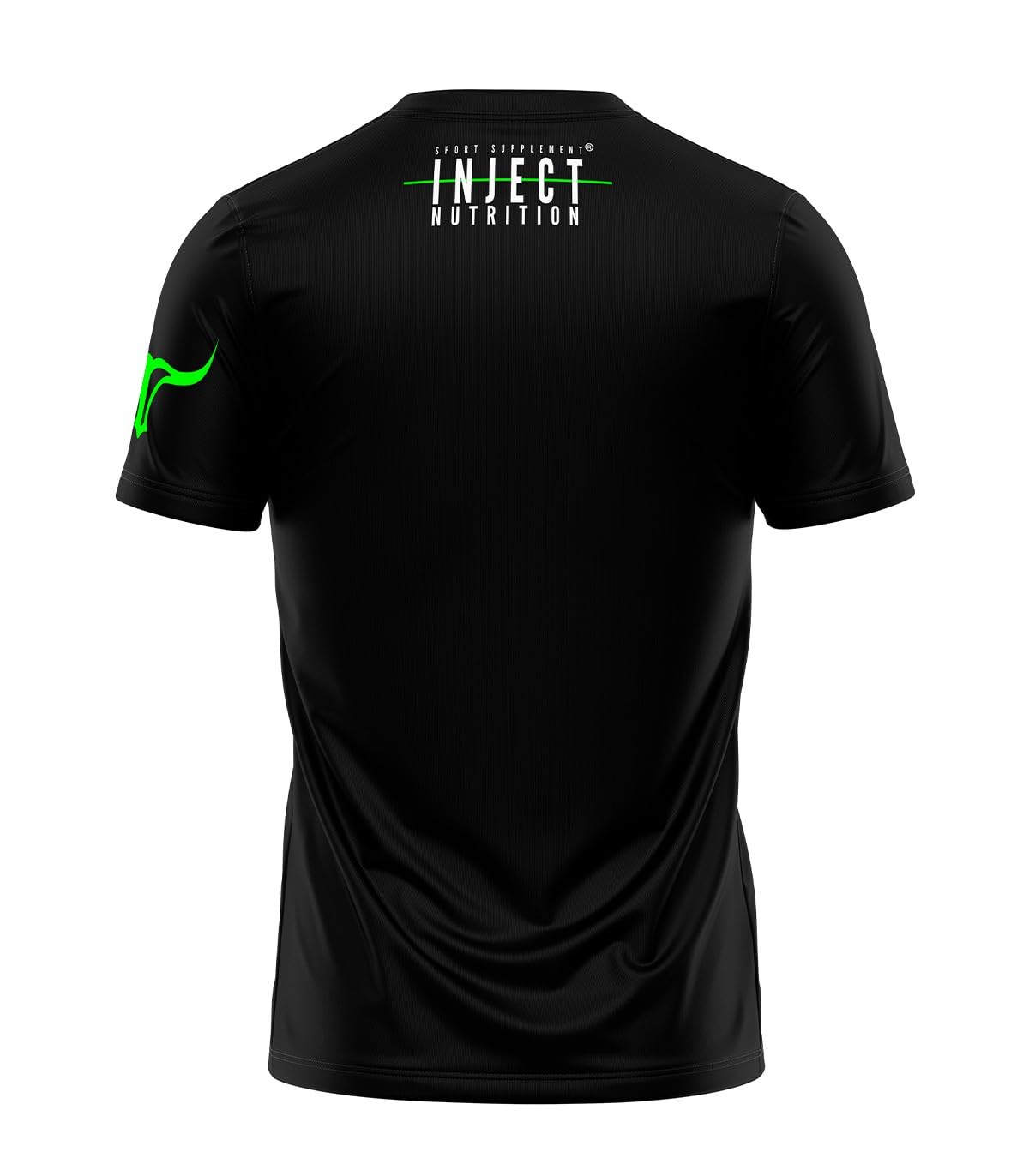Inject Nutrition T-Shirt Torus maglietta cotone nero logo fluo 155 g/m²
